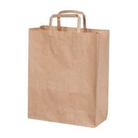 Kraft Naturel Çanta Düz Saplı Orta Boy 12x25x30 CM