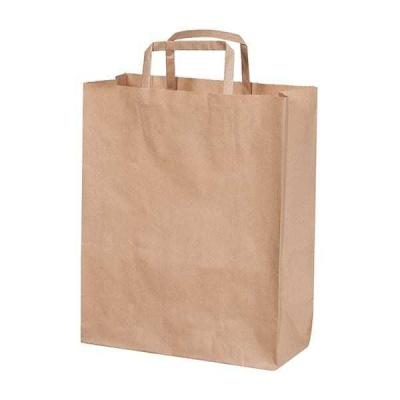 Kraft Naturel Çanta Düz Saplı Orta Boy 12x25x30 CM