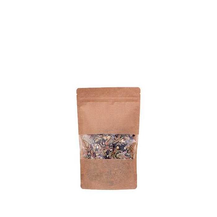 Kraft Pencereli Kilitli Doypack 11x18.5x7 CM