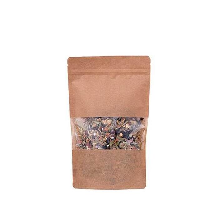 Kraft Pencereli Kilitli Doypack 16x27x8 CM