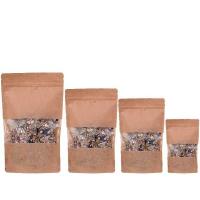 Kraft Pencereli Kilitli Doypack 16x27x8 CM